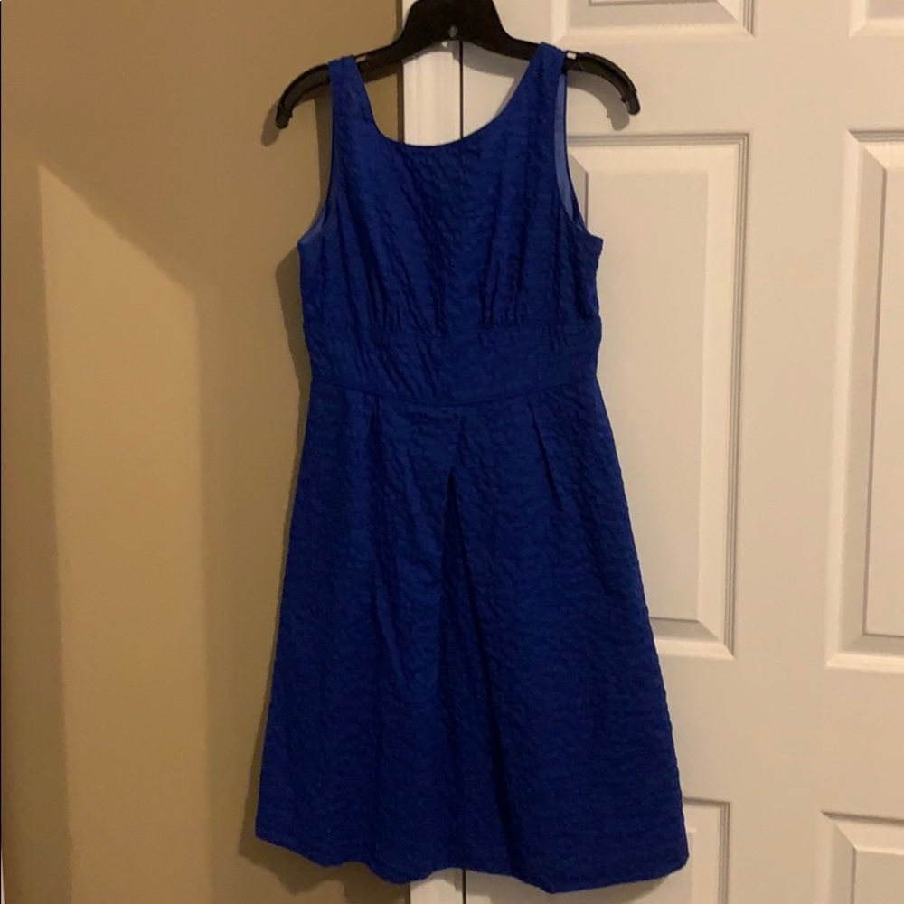 Fun high neck Royal blue JCrew dress size 8